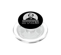 Edgar Allan Poe funny When it Rains it Poes PopSockets PopGrip for MagSafe