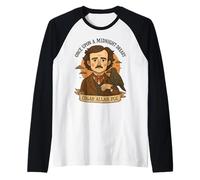 Edgar Allan Poe Gift Gothic Raven Literature Horror Raglan Baseball Tee