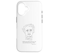 Edgar Allan Poe Hand Drawn Sketch And Quote Case for iPhone 16
