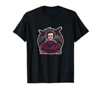Edgar Allan Poe Nevermore Gothic Stained Glass Raven T-Shirt