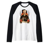 Edgar Allan Poe Nevermore Raven Traditional Gothic Gift Raglan Baseball Tee