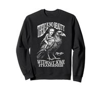 Edgar Allan Poe No Beauty Strangeness Quote Gothic Raven Sweatshirt