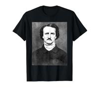 Edgar Allan Poe Portrait Value Graphic T-Shirt, Men, Black, XL