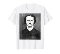 Edgar Allan Poe Portrait Value Graphic T-Shirt, Men, White, L