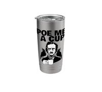 Edgar Allan Poe Pun Poe Me a Cup Stainless Steel Insulated Tumbler