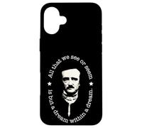 Edgar Allan Poe Quote All That We See Or Seem Is A Dream Case for iPhone 16 Plus