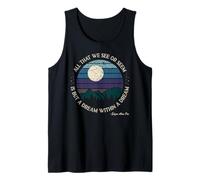 Edgar Allan Poe Quote Dream Within a Dream Mountain Moon Tank Top