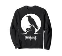 Edgar Allan Poe Raven on Skull Nevermore Gothic Literature Sweatshirt