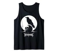 Edgar Allan Poe Raven on Skull Nevermore Gothic Literature Tank Top