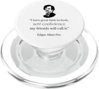 Edgar Allan Poe Shirt I Have Faith In Fools Quote Funny PopSockets PopGrip for MagSafe