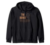 Edgar Allan Poe The Raven Midnight Dreary Poem Quote Zip Hoodie