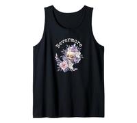 Edgar Allan Poe The Raven Nevermore Gothic Floral Womens Top Tank Top