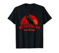 Edgar Allen Poe of poem the Raven Design or nevermore raven T-Shirt