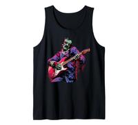 Edgar Allen Poe Zombie Playing Guitar Horror Alt Goth Music Tank Top