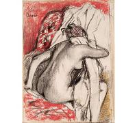 Edgar Degas After The Bath Seated Woman Drying Herself Unframed Wall Art Print Poster Home Decor Premium