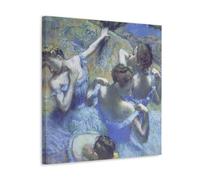 Edgar Degas Artistic Work (Blue Dancers) Poster Versatile Canvas Print Wall Art Paintings Home Decor for Living Room Bedroom 12x12inch(30x30cm)
