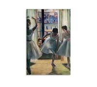 Edgar Degas Artistic Work (Three Dancers in An Exercise Hall) Poster Versatile Canvas Print Wall Art Paintings Home Decor for Living Room Bedroom 16x24inch(40x60cm)