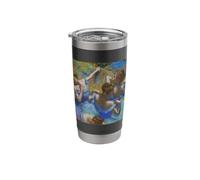 Edgar Degas Ballerina's in Blue Ballet Impressionism Art Stainless Steel Insulated Tumbler