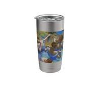 Edgar Degas Ballerina's in Blue Ballet Impressionism Art Stainless Steel Insulated Tumbler