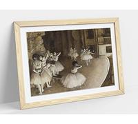 Edgar Degas, Ballet Rehearsal On Stage Framed Wall Art Print Picture - A1 - Light Oak Frame