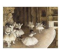 Edgar Degas Ballet Rehearsal On Stage Large Art Print Poster Wall Decor Premium Mural