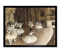 Edgar Degas Ballet Rehearsal On Stage Unframed Wall Art Print Poster Home Decor Premium