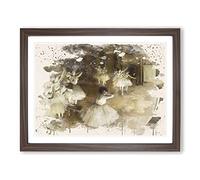 Edgar Degas Ballet Rehersal on Stage Modern FC Framed Print | A2 Walnut Framed Wall Art | Ready to Hang | Modern Nature Picture | Living Room Bedroom Lounge Office