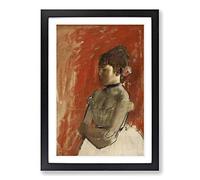Edgar Degas Ballet with Arms Crossed Framed Print | A2 Oak Framed Wall Art | Ready to Hang | Modern Nature Picture | Living Room Bedroom Lounge Office