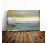 Edgar Degas Beach at Low The Tide Canvas Print | Gallery Wrapped 30mm Frame Wall Art | 30x20 inches | Ready to Hang | Modern Seascape Picture | Living Room Bedroom Lounge Office