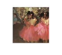Edgar Degas Dancers in Pink Picture Print Wall Art Canvas Artworks Room Aesthetic 12x12inch(30x30cm)