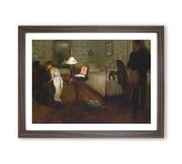 Edgar Degas Interior Classic Painting Framed Wall Art Print, Ready to Hang Picture for Living Room Bedroom Home Office Décor, Walnut A4 (34 x 25 cm)