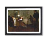 Edgar Degas Interior Classic Painting Framed Wall Art Print, Ready to Hang Picture for Living Room Bedroom Home Office Décor, Black A3 (46 x 34 cm)