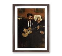 Edgar Degas Lorenzo Pagans And Auguste De Gas Classic Painting Framed Print | A2 Walnut Framed Wall Art | Ready to Hang | Classic Historical Picture | Living Room Bedroom Lounge Office