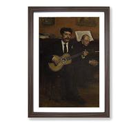 Edgar Degas Lorenzo Pagans and Auguste de Gas Framed Print | A2 Walnut Framed Wall Art | Ready to Hang | Modern Nature Picture | Living Room Bedroom Lounge Office