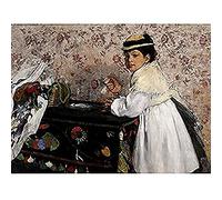 Edgar Degas Portrait Of Mlle Hortense Valpincon Art Print Canvas Premium Wall Decor Poster Mural