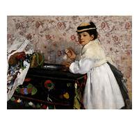 Edgar Degas Portrait Of Mlle Hortense Valpincon Large Art Print Poster Wall Decor Premium Mural