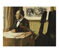 Edgar Degas The Cellist Pilet Large Art Print Poster Wall Decor Premium Mural