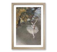 Edgar Degas The Star Ballerina Framed Print | A2 Oak Framed Wall Art | Ready to Hang | Modern Space Picture | Living Room Bedroom Lounge Office