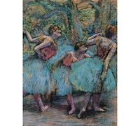 Edgar Degas Three Dancers Blue Tutus Red Bodices Large Art Print Poster Wall Decor Premium Mural