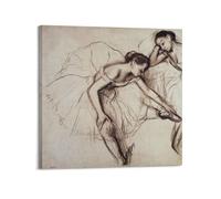 Edgar Degas Two Dancers Fine Artwork Poster Art Canvas Decor Wall Print Photo Home Modern Decoratives 16x16inch(40x40cm)