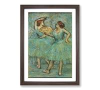 Edgar Degas Two Dancers Framed Print | A2 Walnut Framed Wall Art | Ready to Hang | Modern Nature Picture | Living Room Bedroom Lounge Office