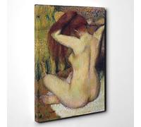 Edgar Degas Woman Combing her Hair Canvas Print | Gallery Wrapped 30mm Frame Wall Art | 30x20 inches | Ready to Hang | Modern People Picture | Living Room Bedroom Lounge Office