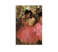 Edgar Degas Works《Dancers in Pink (3)》Printing Posters Versatile Canvas Print Wall Art Paintings Home Decor for Living Room Bedroom 20x30inch(50x75cm)