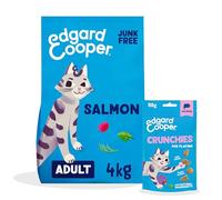 Edgard & Cooper Cat Dry Food Salmon 4kg + Salmon Cat Treats Crunchies 1x50g - Kibble & Treats Bundle