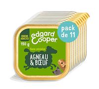 Edgard & Cooper Dog Food (Angeau & Beef, 150g x 11), Grain Free, Fresh Meat and Quality Protein, Real Ingredients for Dogs, Hypoallergenic, No Added Sugars