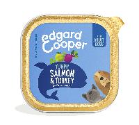 Edgard Cooper Grain-Free Wet Dog Food for Adult Dogs, (Salmon&Turkey11 x 150g), Natural Dogs Food in Cup with Fresh Meat & Amino Acids, Gluten-Free, High Protein