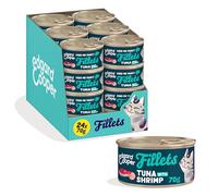 Edgard & Cooper Fillet for Sterilized or Active Kitten or Adult Cat Natural Grain-Free Wet Food 70g x 24 Tuna and Shrimp