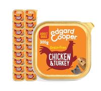 Edgard Cooper Adult Natural Wet Dog Food - (Chicken and Turkey, 18 x 300g cups) - Grain & Gluten Free, High in Protein & fresh meat, full of essential amino acids for healthy insides