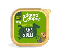 Edgard Cooper Grain-Free Wet Dog Food for Adult Dogs, (Lamb&Beef 18 x 300g), Natural Dogs Food in Cup with Fresh Meat & Amino Acids, Gluten-Free, High Protein