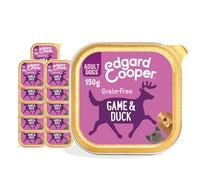 Edgard Cooper Adult Natural Wet Dog Food - (Game & Duck, 11 x 150g cups) - Grain & Gluten Free, High in Protein & fresh meat, full of essential amino acids for healthy insides